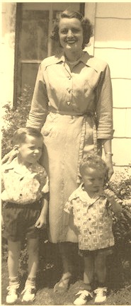 Billie Faye Waller Conard with her sons, Frank II (left) and Erick (right)