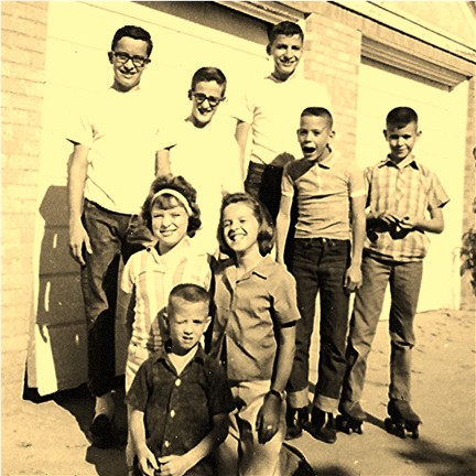 Billie Faye Waller Conard with her sons, Frank II (left) and Erick (right)