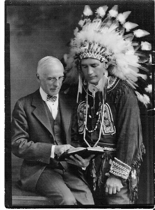 Clarence Cowper Waller and man in indian costume
