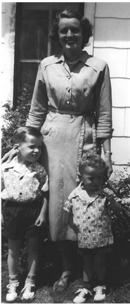 Billie Faye Waller Conard, Frankie, and Erick 1951 Buckeye Ranch South of Holly, Colorado