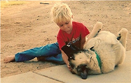 Niki's son, Harry, and Max