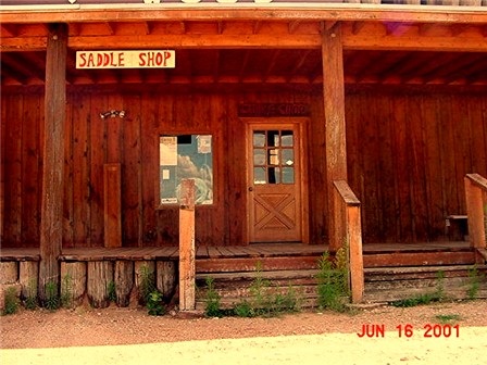 Frank Conard's Saddle Shop, in which he worked 6 1/2 days a week until he was 80!